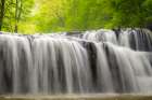 USA-West Virginia-New River Gorge National Park river waterfalls and forest in spring Art Print